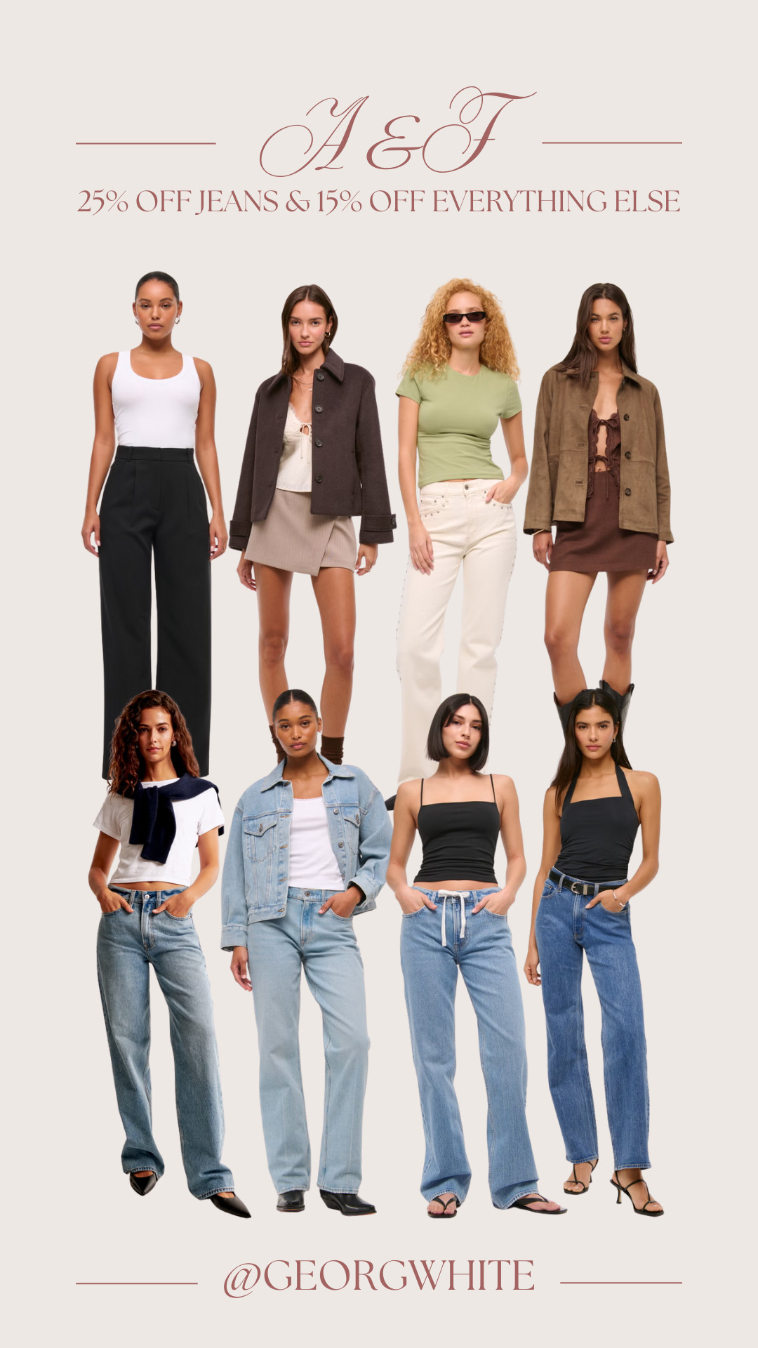 Abercrombie & Fitch, A&F, Jeans, Trousers, Sloan Trousers, Suede Jacket, Baby T-Shirt, Wool Blend Jacket, Sale, New In, Autumn, Outfit Ideas 

 #LTKuk #LTKautumn #LTKsale