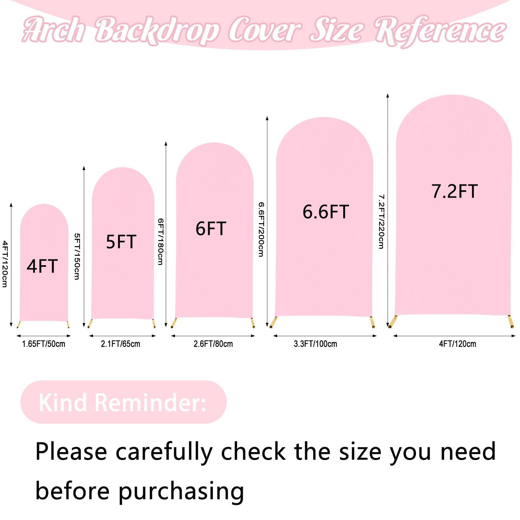 Spandex Fitted Wedding Arch Cover 7.2FT Pink Arch Backdrop Cover, Round Top Chiara Backdrop Stand... | Amazon (US)