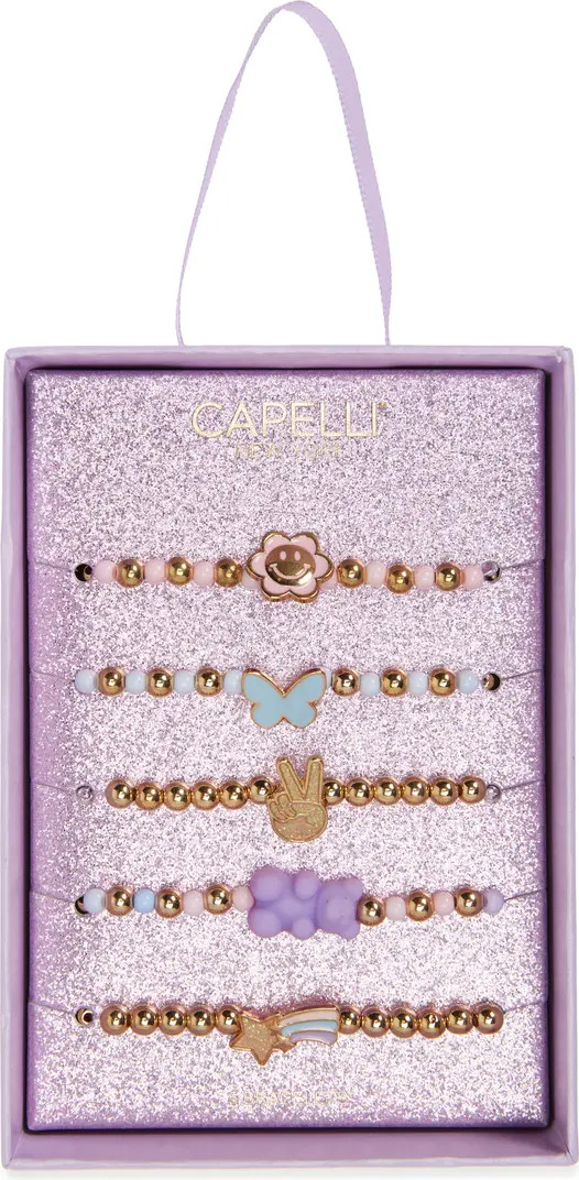 Capelli New York Kids' Icon Set of 5 Assorted Bracelets | Nordstrom | Nordstrom