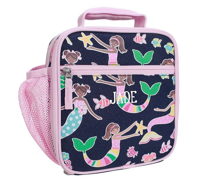 Mackenzie Navy Mermaid Friends Glow-in-the-Dark Lunch Boxes | Pottery Barn Kids