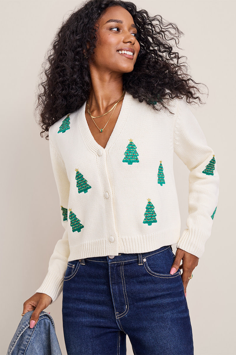 Christmas Tree Cardigan | Francesca's