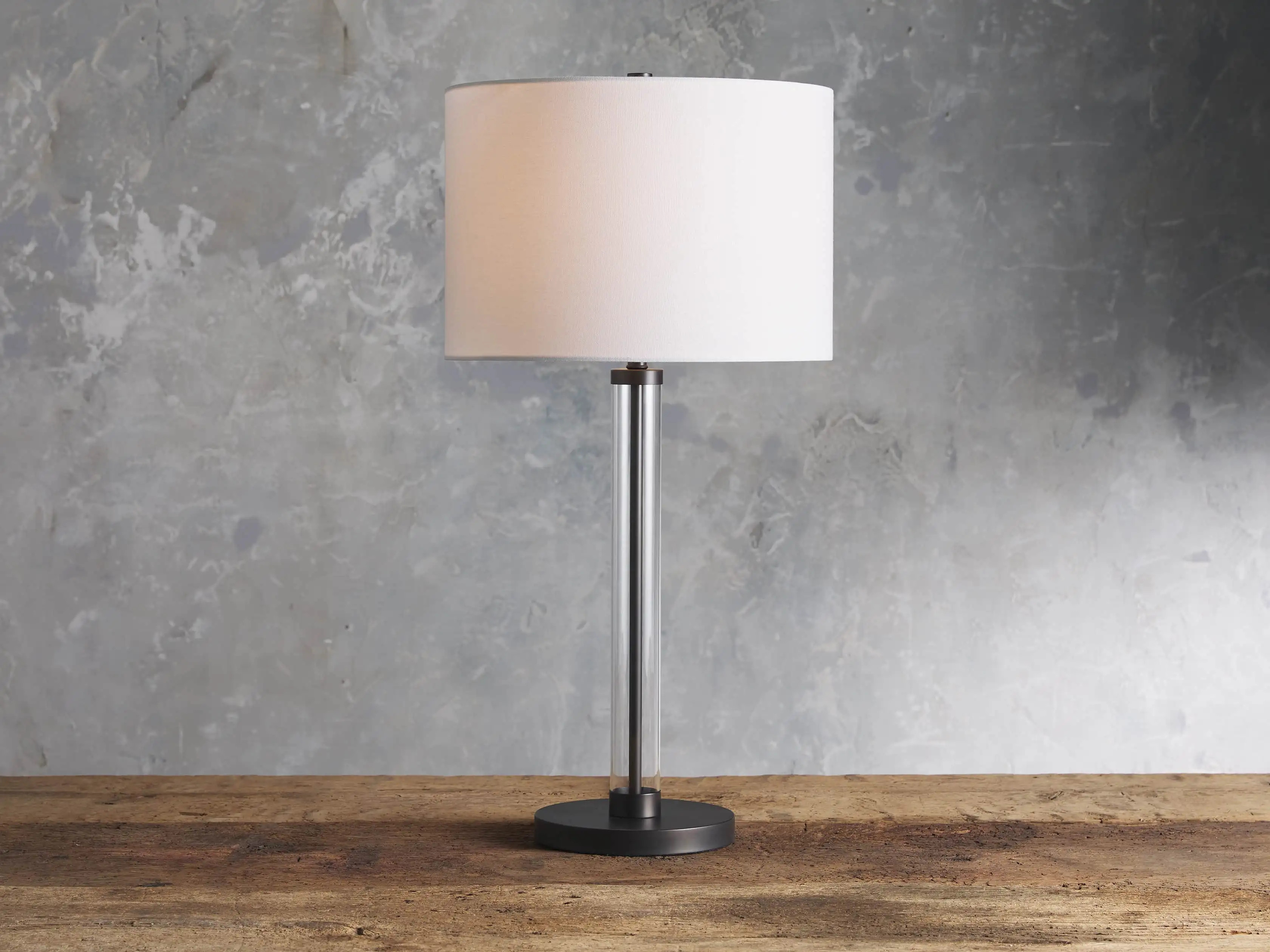 Glass Column Oil Rubbed Bronze Table Lamp | Arhaus