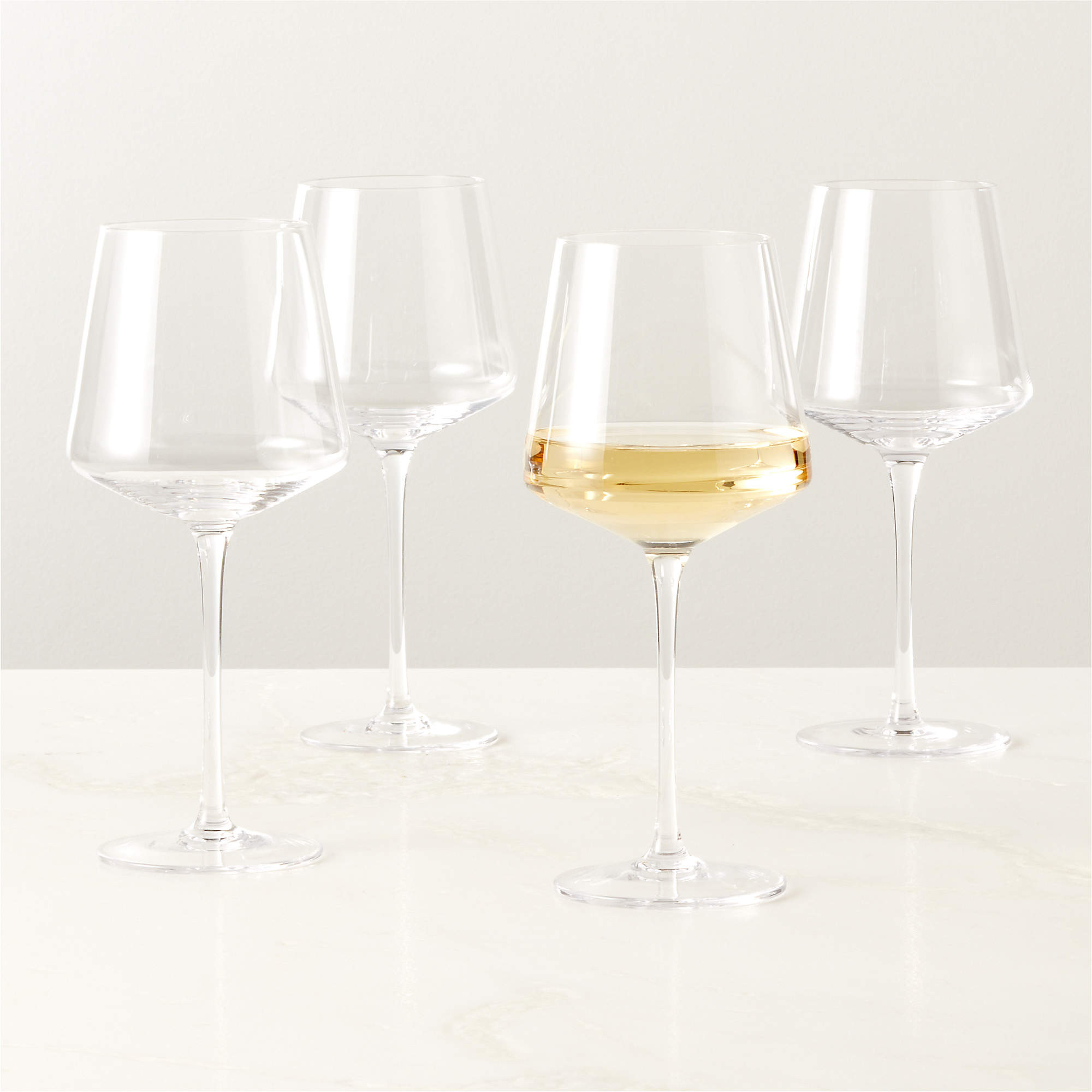 Muse Modern White Wine Glass Set of 4 + Reviews | CB2 | CB2