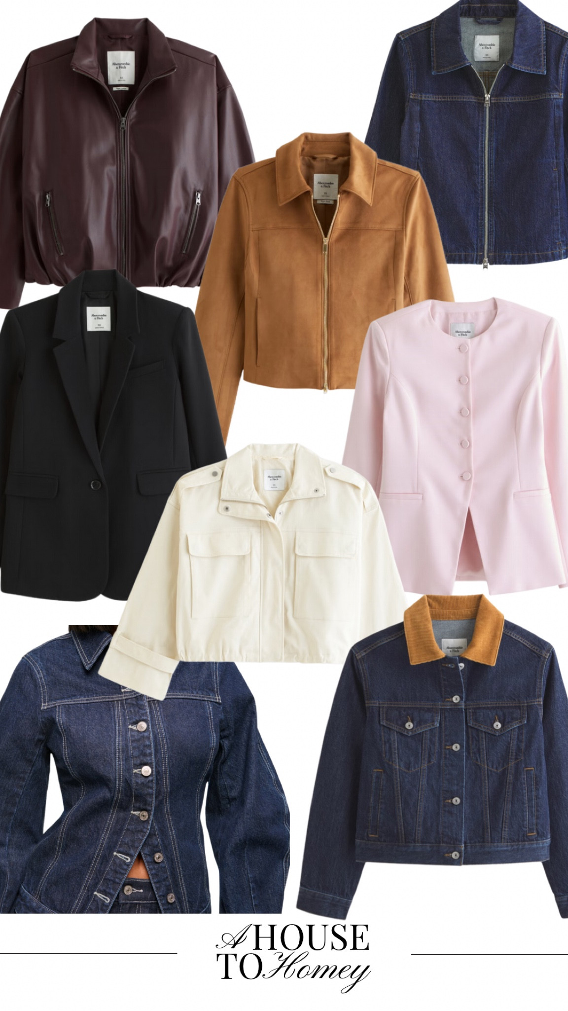 Loving so many jackets & blazers from Abercrombie right now!!

Abercrombie
Abercrombie jackets
Bomber jacket
Burgundy jacket
Denim jacket
Blazer
Black blazer
Winter outfit inspo
Jacket
Outfit inspoo

#LTKStyleTip #LTKSaleAlert