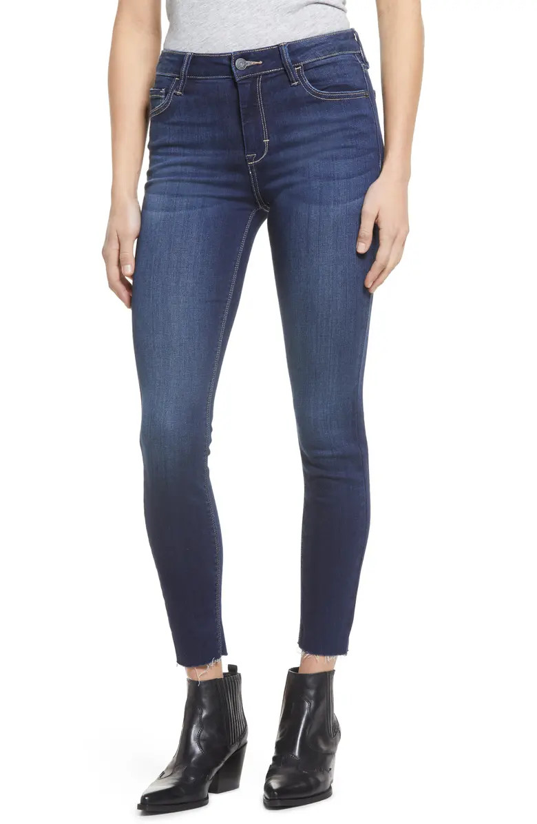 HIDDEN JEANS Raw Hem Stretch Ankle Skinny Jeans | Nordstrom | Nordstrom