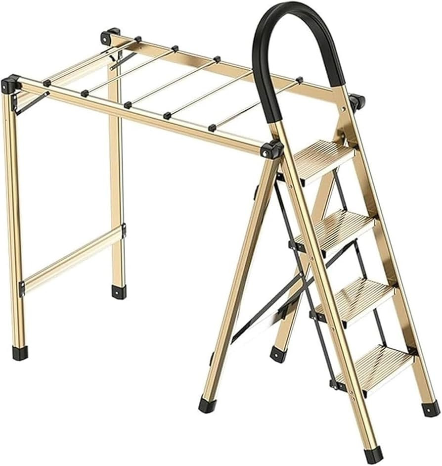 Foldable Drying Racks Garment Racks Free Standing Clothes Rack With Ladder Stretchable Metal Clot... | Amazon (US)