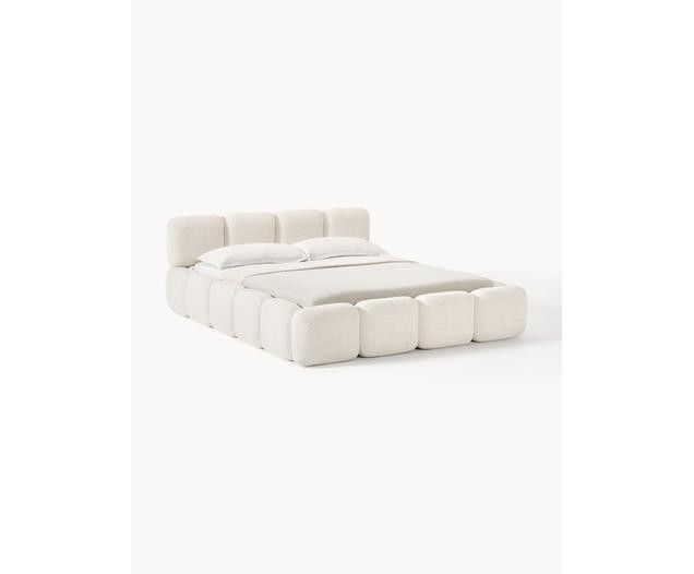 Polsterbett Tayla aus Teddy-Bouclé | Westwing EU