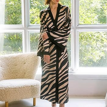 Long Robes for Women Satin White Robe Soft Lightweight Bathrobe, Elegant Sleepwear for Bride & Ev... | Amazon (US)