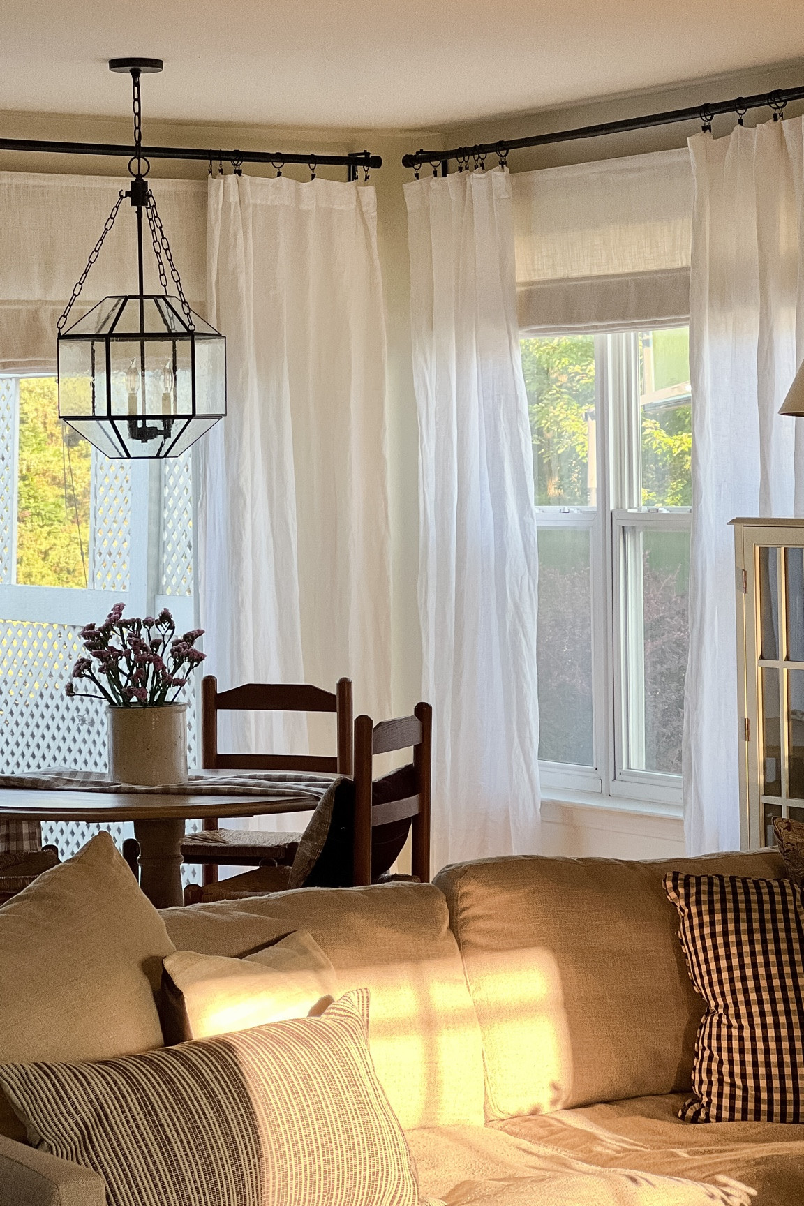 Hunter Lighting 
Indria 3 Light Pendant
Morrison Pendant Dupe
Dining Room 
Kitchen Nook
White Curtains
Amazon Sofa

#LTKunder100 #LTKhome #LTKunder50