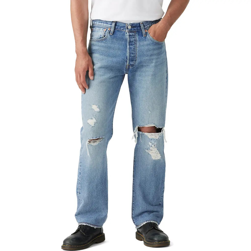 Levi's® 501® Original Ripped Straight Leg Jeans in Lookin Good Dx at Nordstrom Rack, Size 29 X 30 | Nordstrom Rack