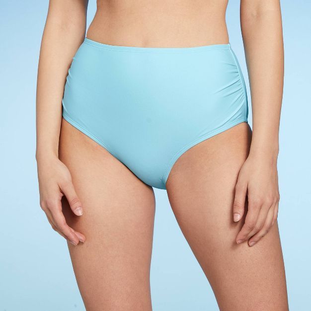Women's Shirred High Waist Medium Coverage Bikini Bottom - Kona Sol™ | Target
