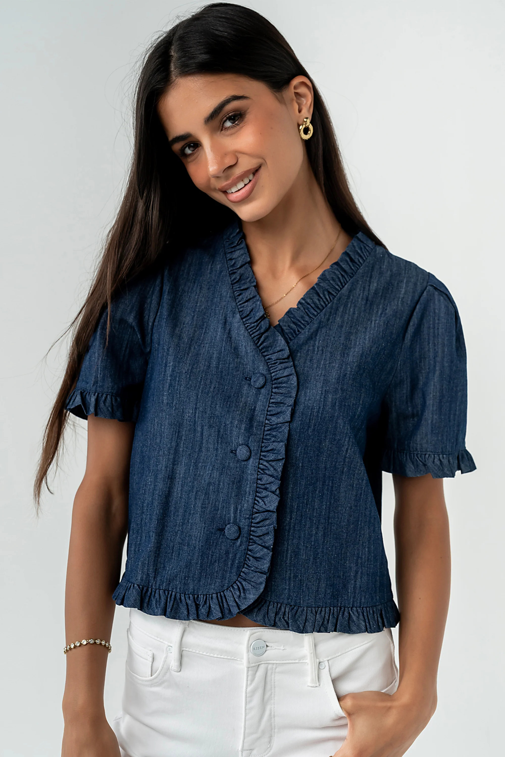 Miranda Denim Top | Böhme US