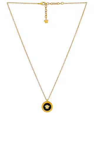 VERSACE Necklace in Black & Gold - Black. Size all. | FWRD 