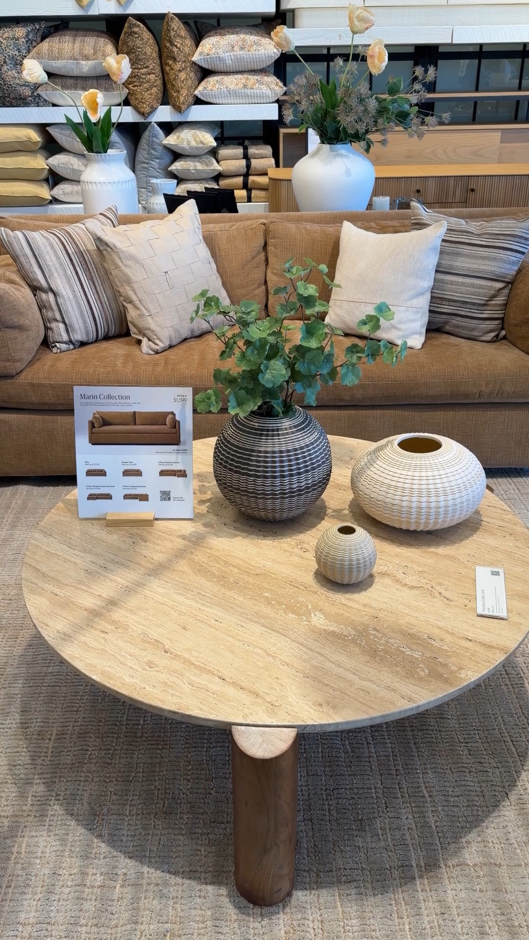 Warm, inviting living room inspo! 😍 The Marin Sofa from West Elm in ochre instantly brings richness and comfort to the space, while the travertine coffee table adds that beautiful natural stone texture. 🤎🌿✨The combination of warm tones and organic materials creates a relaxed, elevated look that feels both cozy and modern. Linked the full setup and more pieces to recreate this modern organic living room! 💫 #WestElm #LivingRoomInspo
#CozyLivingRoom 

#LTKSaleAlert #LTKHome