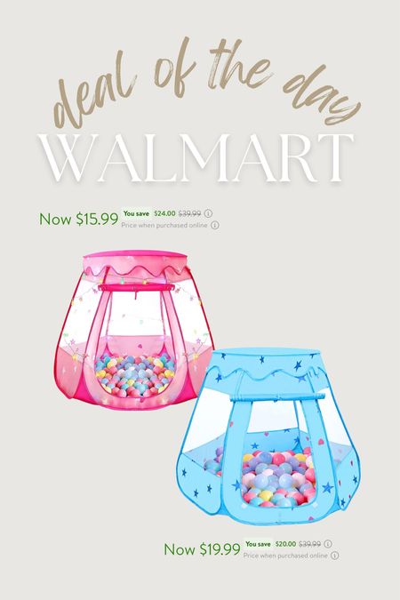 Pop up ball pit for kiddos on Walmart deal of the day!
