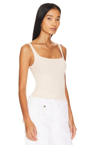 LNA Scoop Ribbed Tank in Bone from Revolve.com | Revolve Clothing (Global)