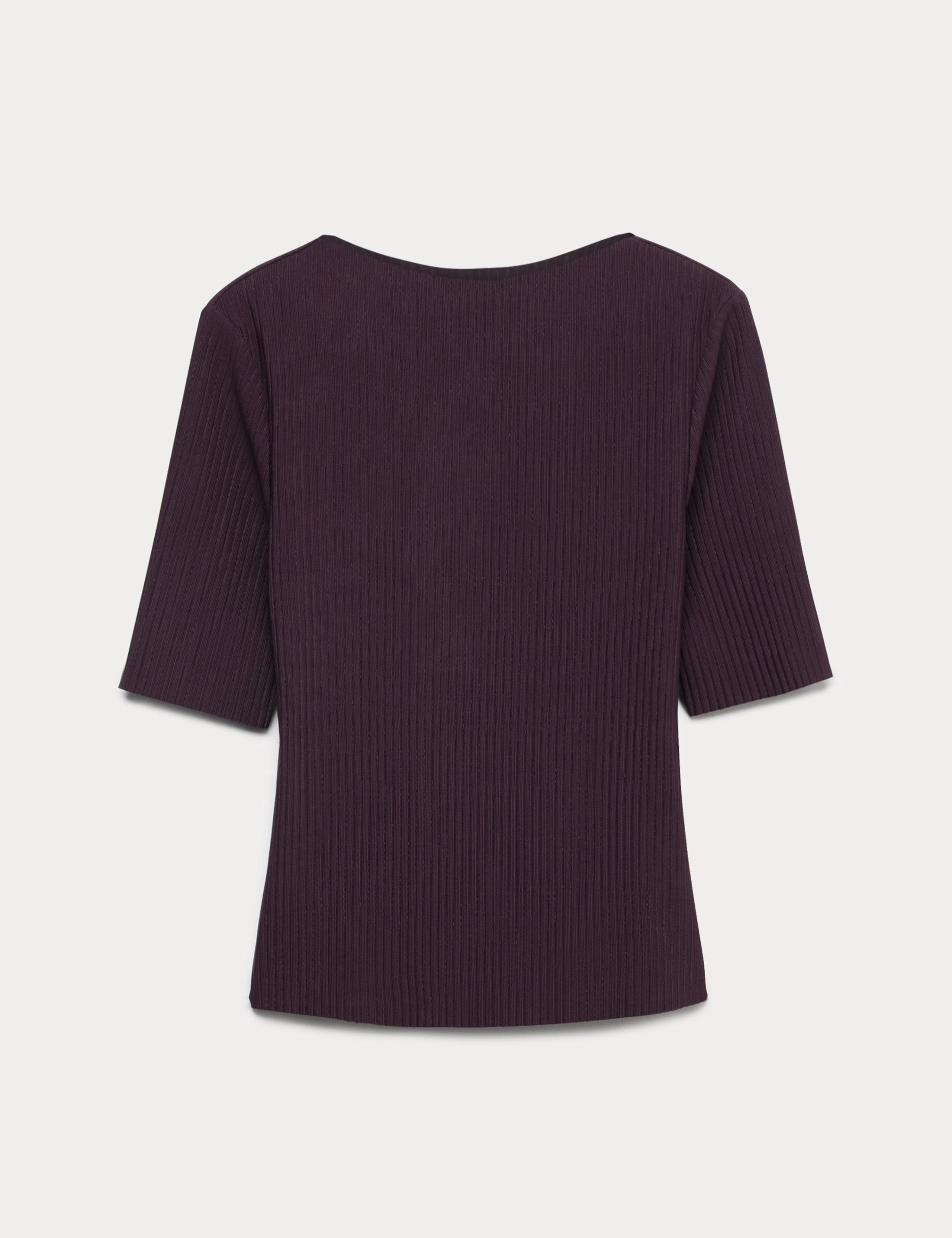 Ribbed Round Neck 3/4 Sleeve Top | Marks & Spencer (UK)