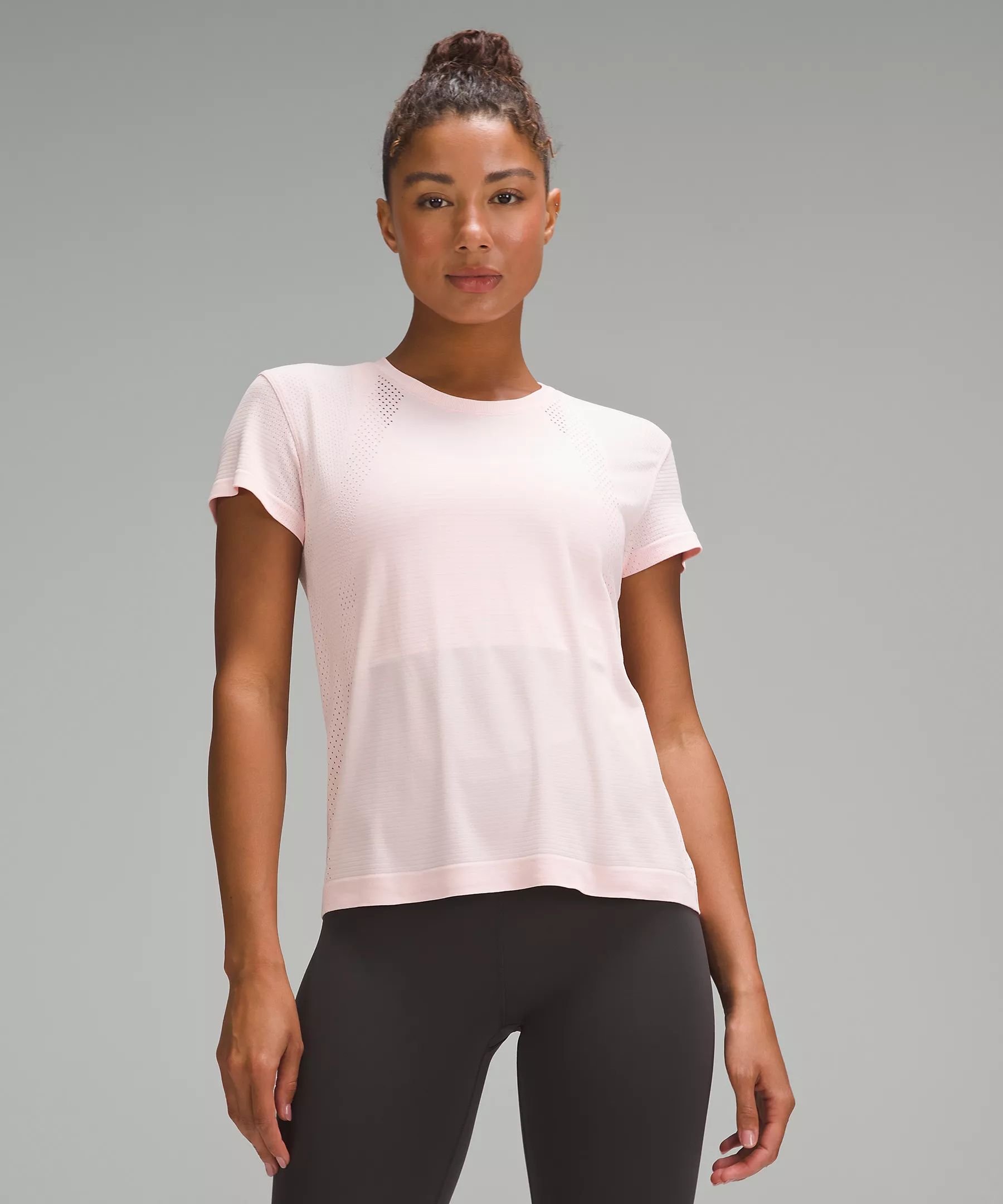 Train to Be Short-Sleeve Shirt$68 USDAdd to Wish ListKiele is 5’9” and wears a size 6ColourS... | Lululemon (US)