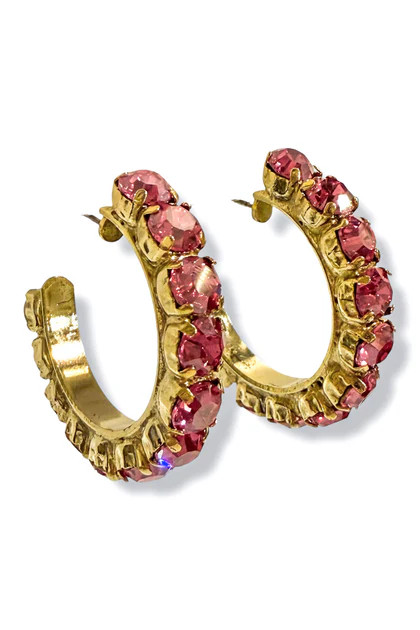 TOVA Jubilee Rose Champagne Hoop Earrings | The Willow Tree