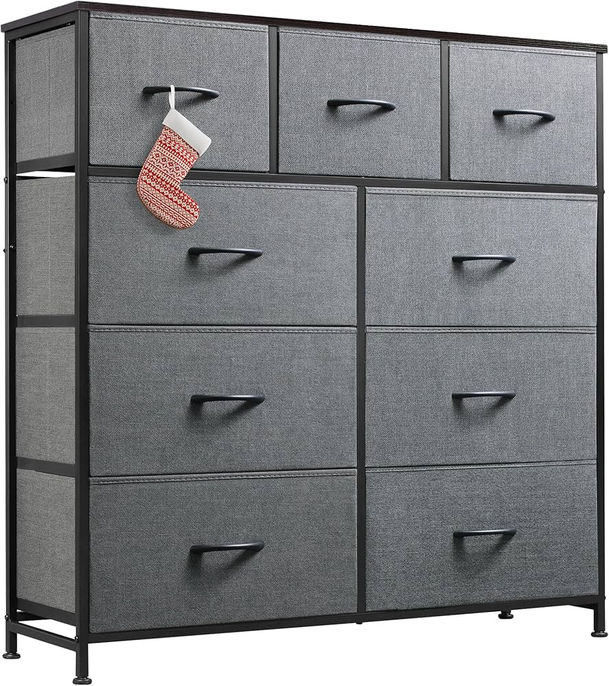 WLIVE 9-Drawer Dresser, Fabric Storage Tower for Bedroom, Hallway, Entryway, Closet, Tall Chest O... | Amazon (US)