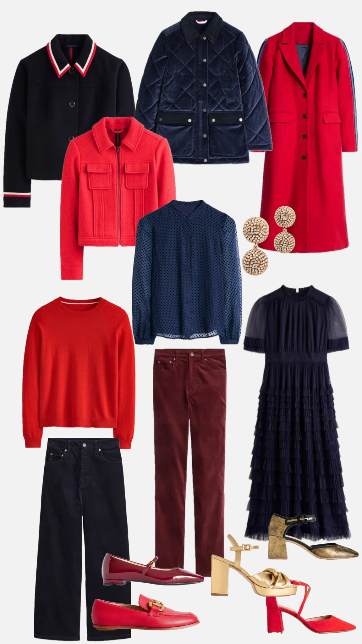 Boden Sale up to 50% off
Navy and Red ❤️💙❤️💙

Christmas outfits 
Biden cashmere jumper
Velvet dress
Wide leg Jeans 
Christmas Day outfit 
Red loafer
Gold heels

#LTKshoes #LTKmidsize #LTKsale