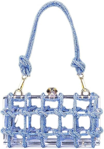 Clear Acrylic Bag Rhinestone Acrylic Clutch Crystal Evening Purses for Women Glitter Handbag for ... | Amazon (US)