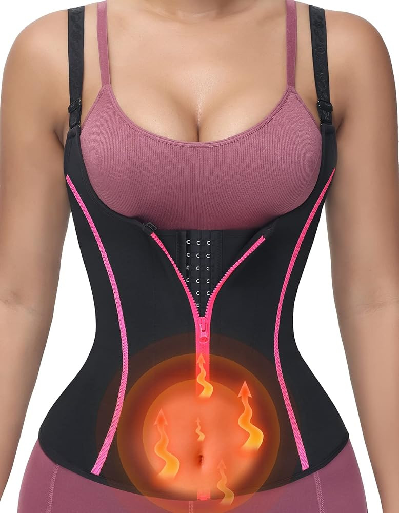 YADIFEN Waist Trainer for Women,Zipper Corset Body Shaper for Tummy Control Neoprene Cincher Swea... | Amazon (US)