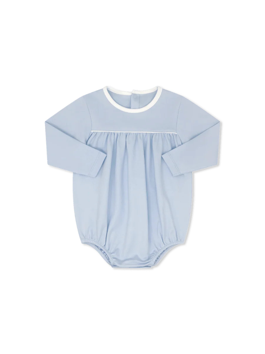 Mother May I Bubble Long Sleeve - Palmer Blue Pima | Lullaby Set