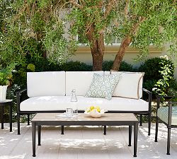 Ellis Metal Outdoor Sofa with High Performance Cushion Covers | Pottery Barn (US)