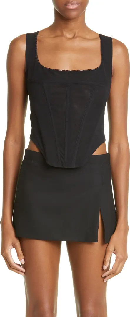 Miaou Campbell Stretch Mesh Corset Top | Nordstrom | Nordstrom