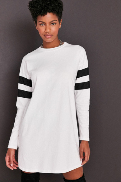 Truly Madly Deeply Oversized Varsity Stripe T-Shirt Dress | Urban Outfitters (US and RoW)
