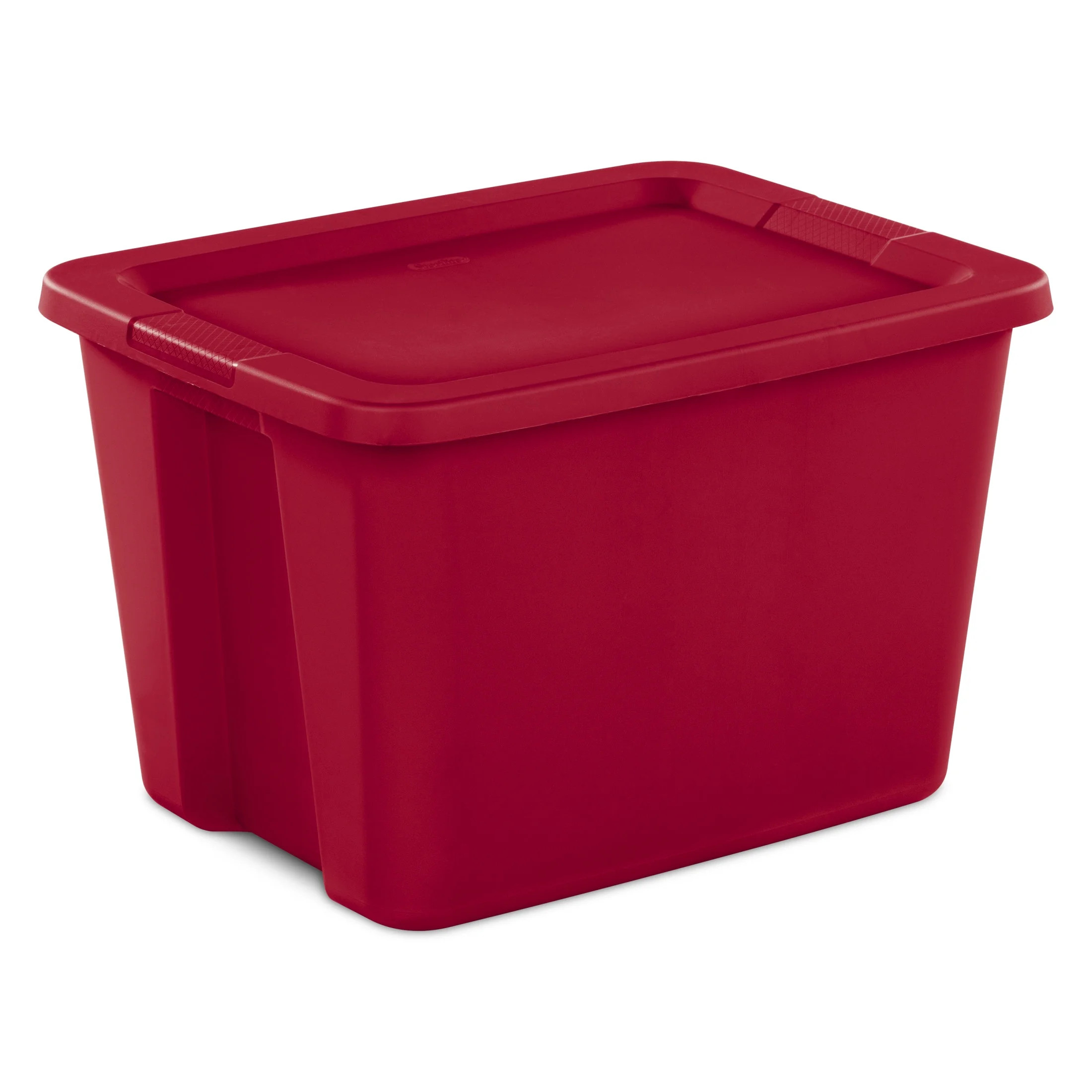 Sterilite 18 Gallon Tote, Plastic Christmas Storage Bin with Snap-on Lid, Ideal for Holiday Linen... | Walmart (US)