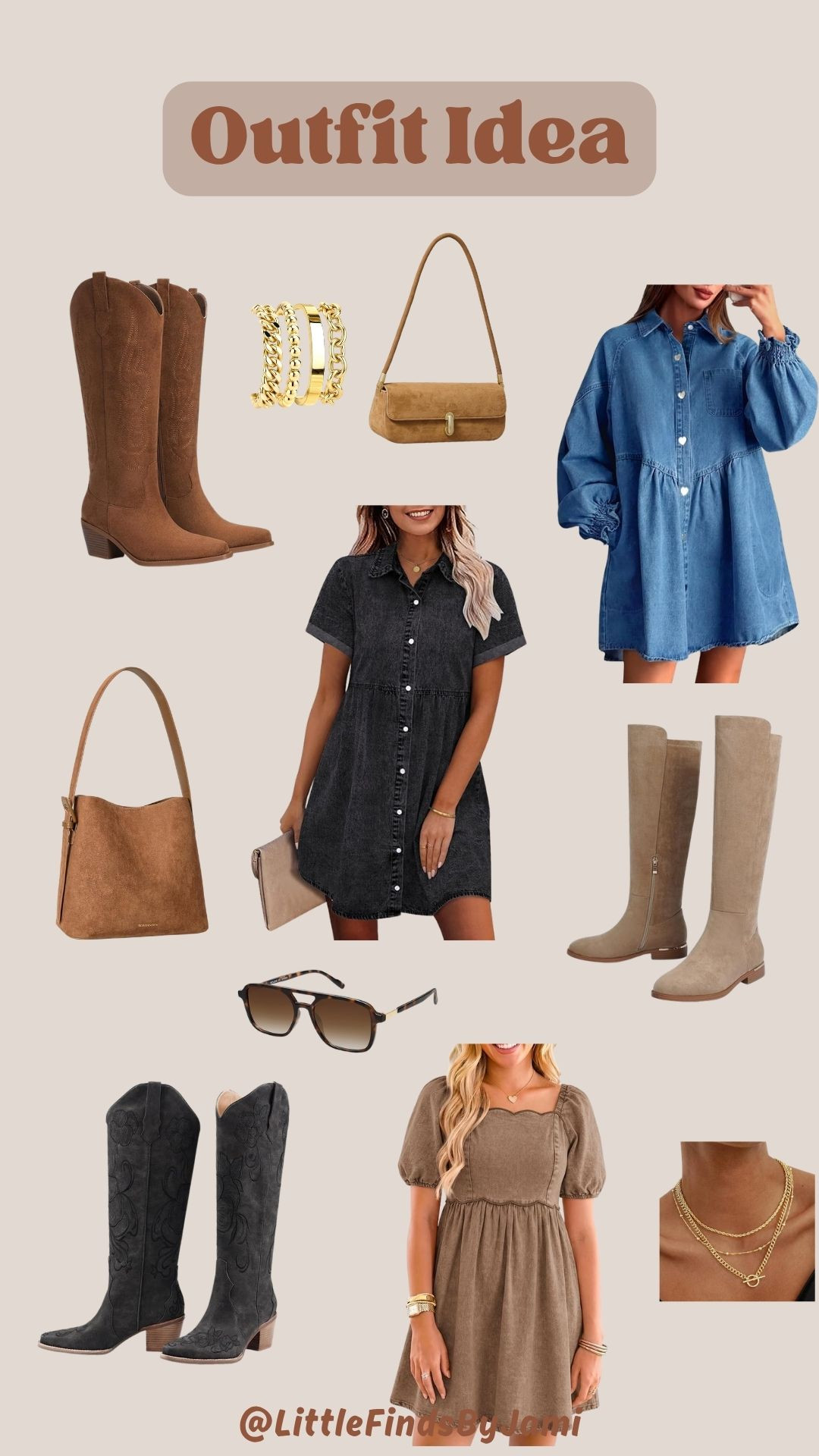 Denim outfit. Mini dress. Western boots. Country concert outfit. Dressy. Date night. Amazon finds. Fall family pictures.

#LTKgrwm #LTKootd #LTKBeauty