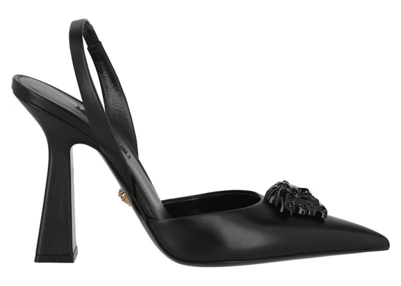 Versace La Medusa Slingback Pumps (Women's) Sneakers in Black | StockX
