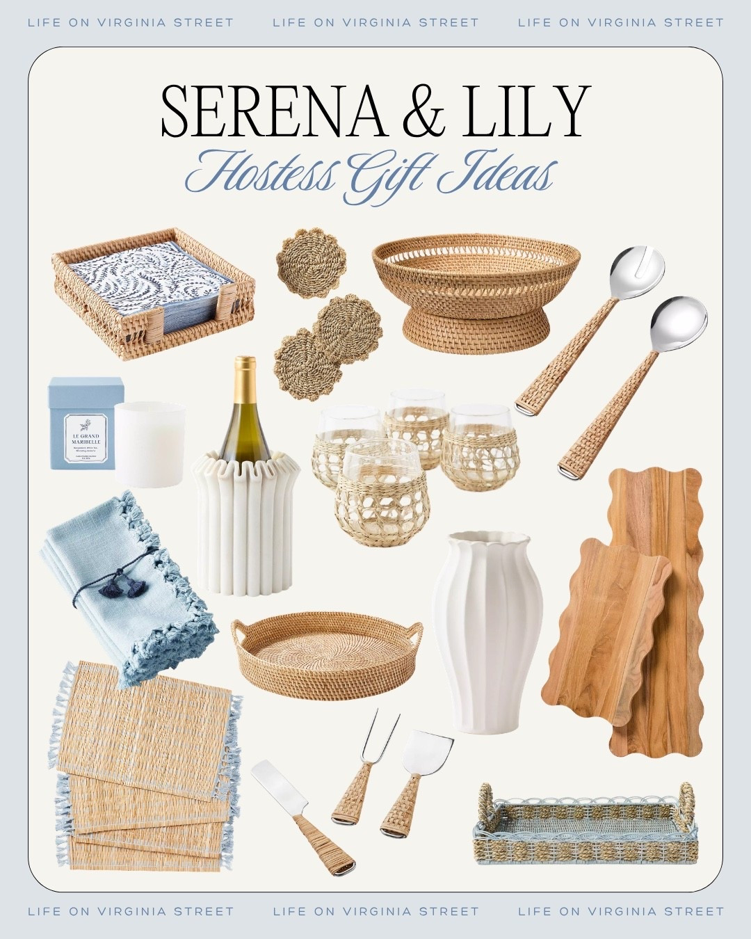 Serena & Lily Hostess gift ideas! 🥰

Serena & Lily hostess gifts, Serena & Lily gifts, Serena & Lily gift ideas, hostess gift ideas, hostess gifts, gifts for host, gifts for hostess, housewarming gifts, home gifts, entertaining gifts, serving board, cheese board, charcuterie board, serving tray, rattan tray, woven tray, serving platter, cheese knife set, rattan cheese knives, cocktail napkins, cloth napkins, placemats, table linens, serving bowl, decorative bowl, glassware, wine glasses, cocktail glasses, pitcher, vase, decorative vase, taper candles, candle gift, throw blanket, luxury throw blanket, coastal home gifts, blue and white gifts, gifts for home lovers, gifts for entertainers, dinner party gifts, holiday hostess gifts, Thanksgiving hostess gift, Christmas hostess gift, luxury hostess gifts

#LTKHome #LTKSeasonal
