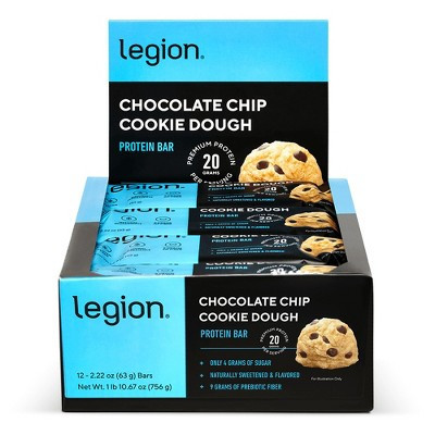Legion Natural High-Protein Bars - Box of 12 (Chocolate Chip Cookie Dough) | Target