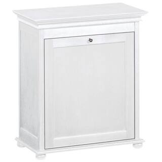 Home Decorators Collection Hampton Harbor 24 in. Single Tilt-Out Hamper in White BF-24162-WH - Th... | The Home Depot