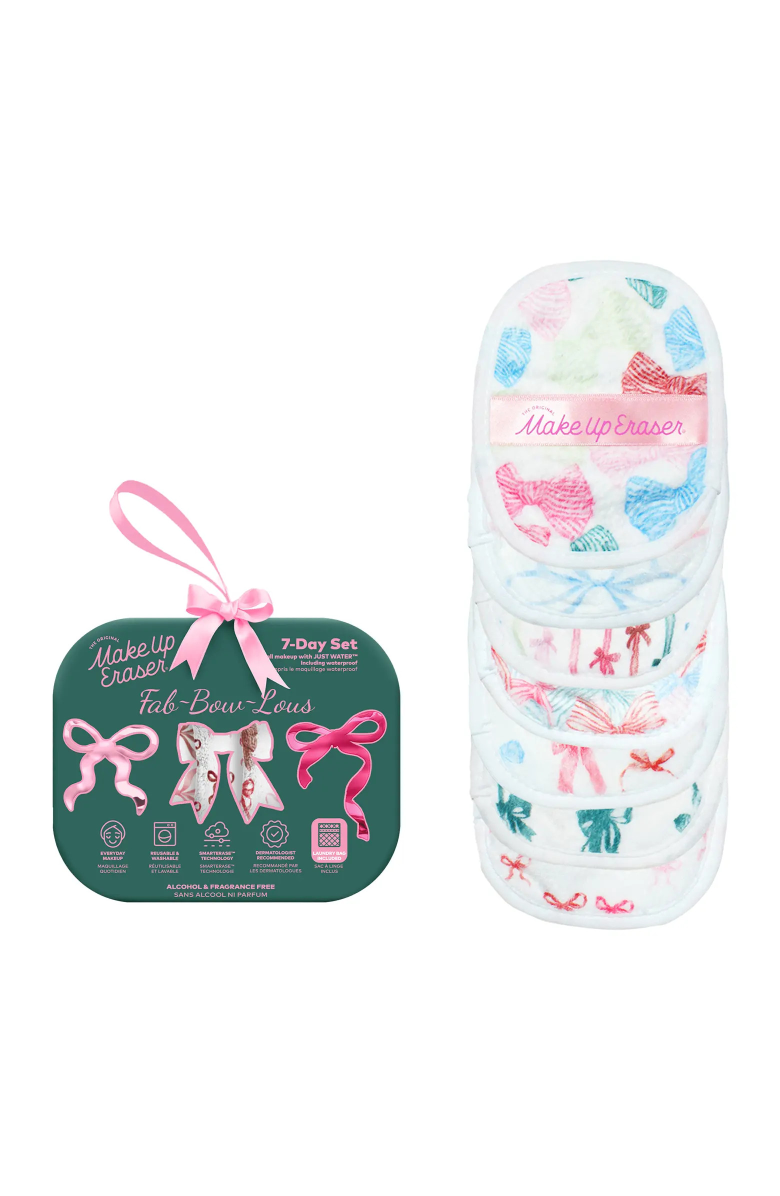 Fab-BOW-Lous 7-Day Reusable MakeUp Eraser Set | Nordstrom