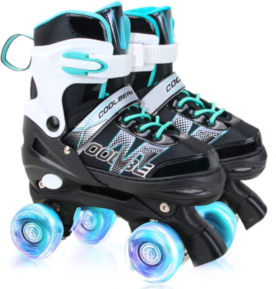 Sowume Adjustable Roller Skates for Girls and Women, All 8 Wheels of Girl's Skates Shine, Safe an... | Amazon (US)