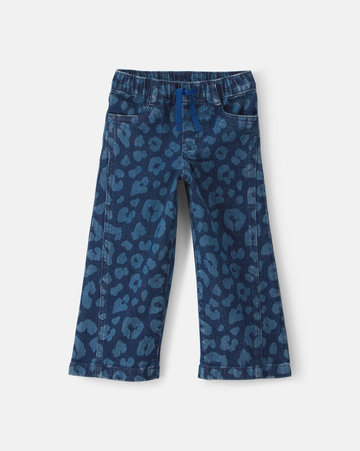 Toddler Girl Leopard Denim Wide-Leg Jeans - Dark Wash | Carter's Inc