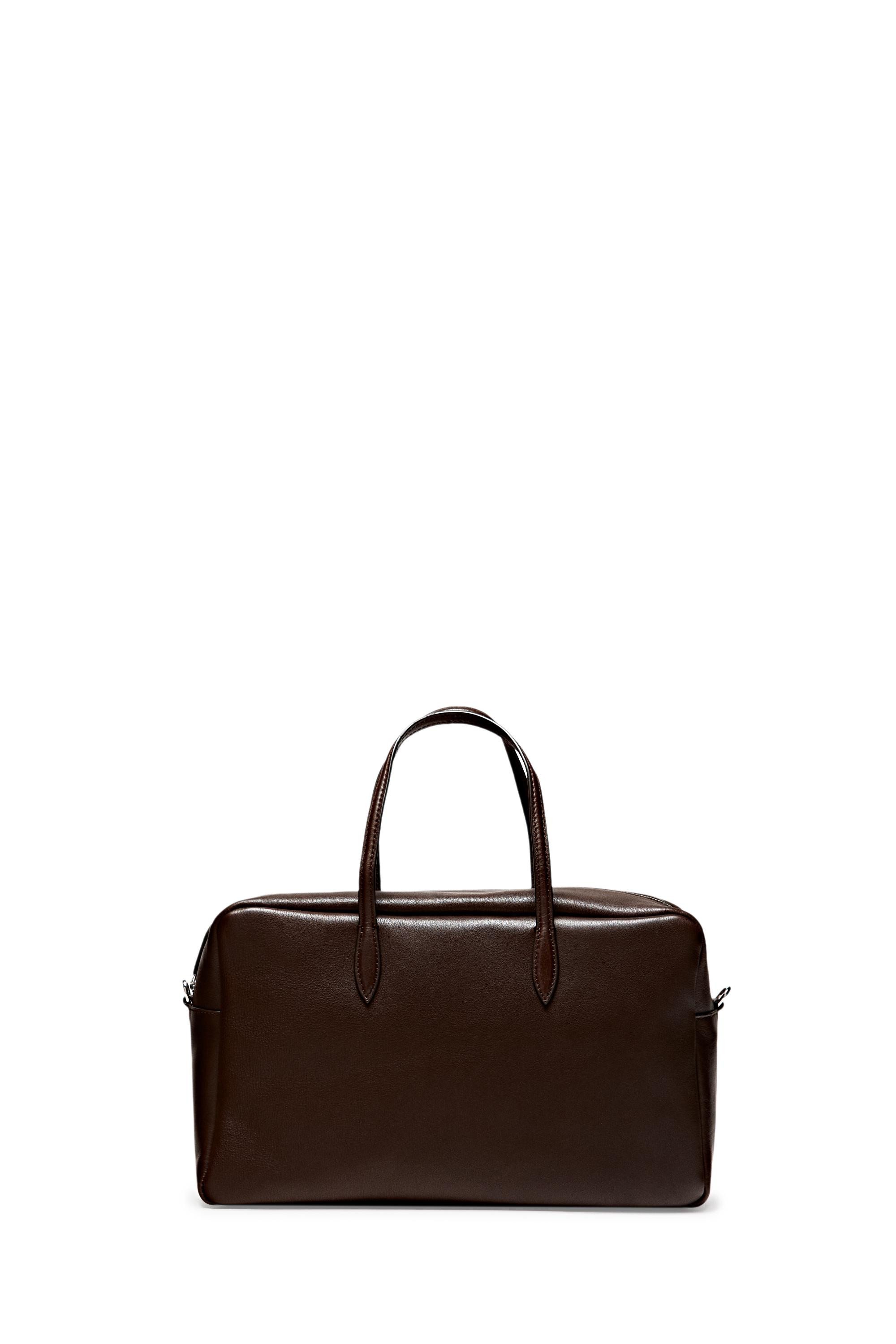 Medium duffle bag in nappa leather - BROWN | Massimo Dutti US