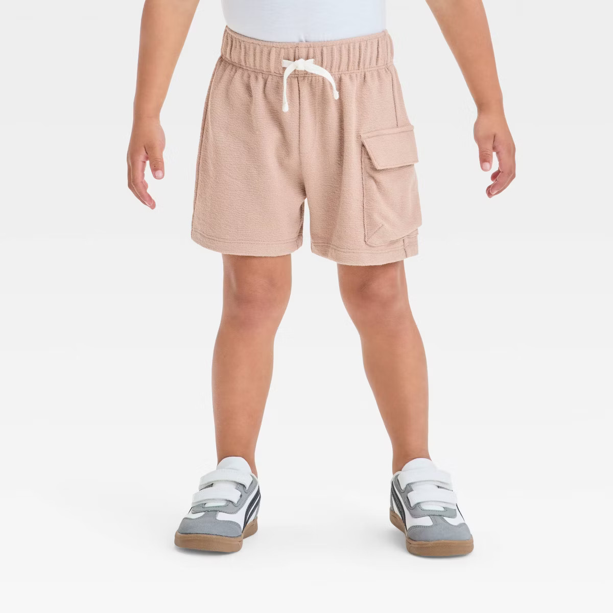 Grayson Mini Toddler Boys' Knit Pull-On Cargo Shorts - Brown | Target