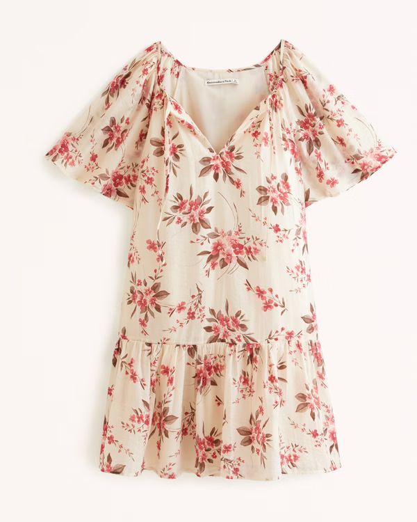 Women's Floaty Trapeze Mini Dress | Women's Clearance | Abercrombie.com | Abercrombie & Fitch (US)