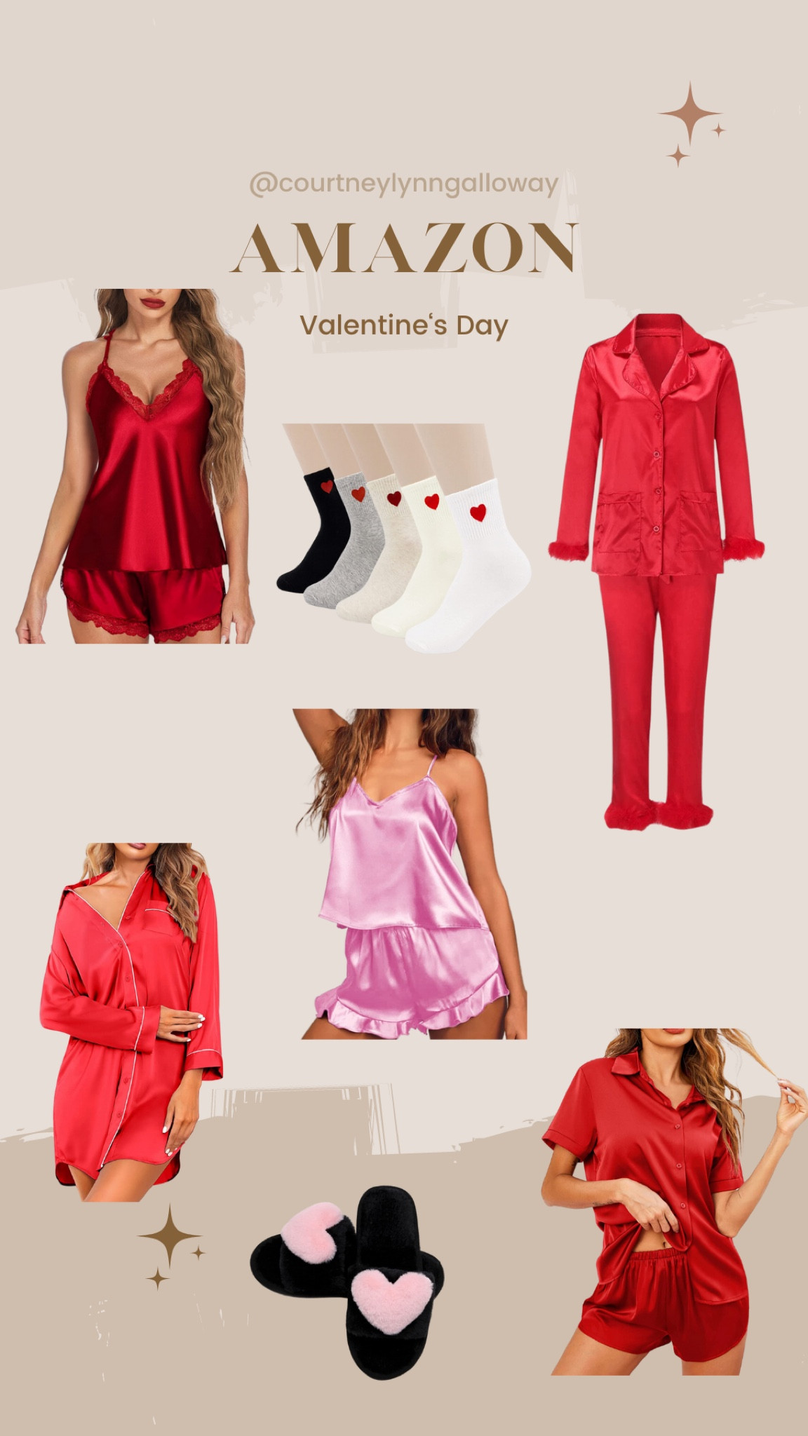 Valentine’s Day pajamas! If you’re having a chill night at home with your man or a galentines with the girls all of these pjs would be super cute! 

Satin pajamas 
#valentinespajamas #vday #satin #satinpjs #pajamas #redpajamas #pinkpajamas

#LTKFind #LTKstyletip