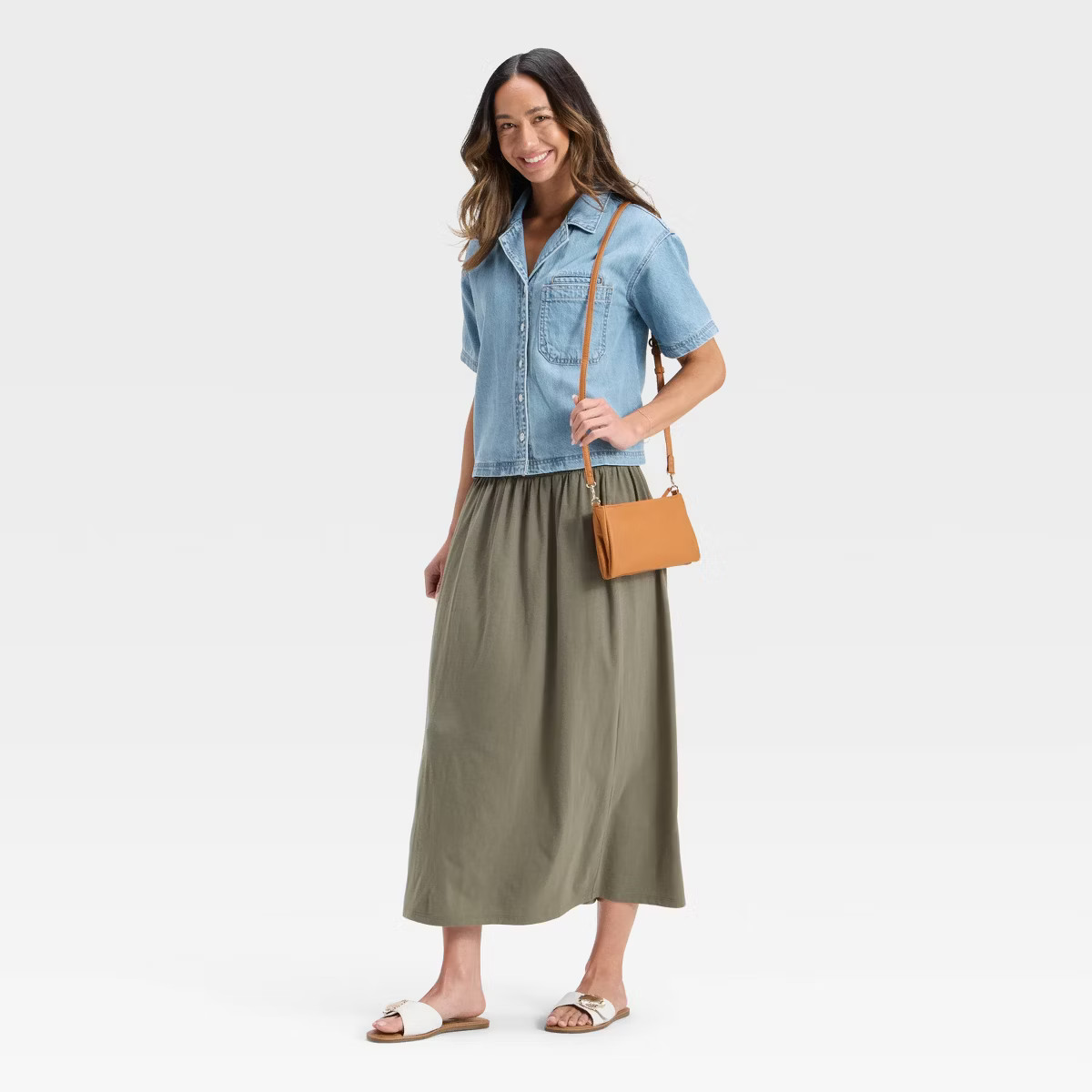 Women's Short Sleeve Button-Down Denim Shirt - Universal Thread™ | Target