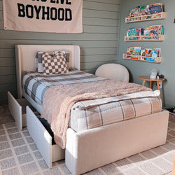 Nicholas Upholstered Twin Bed | max & lily