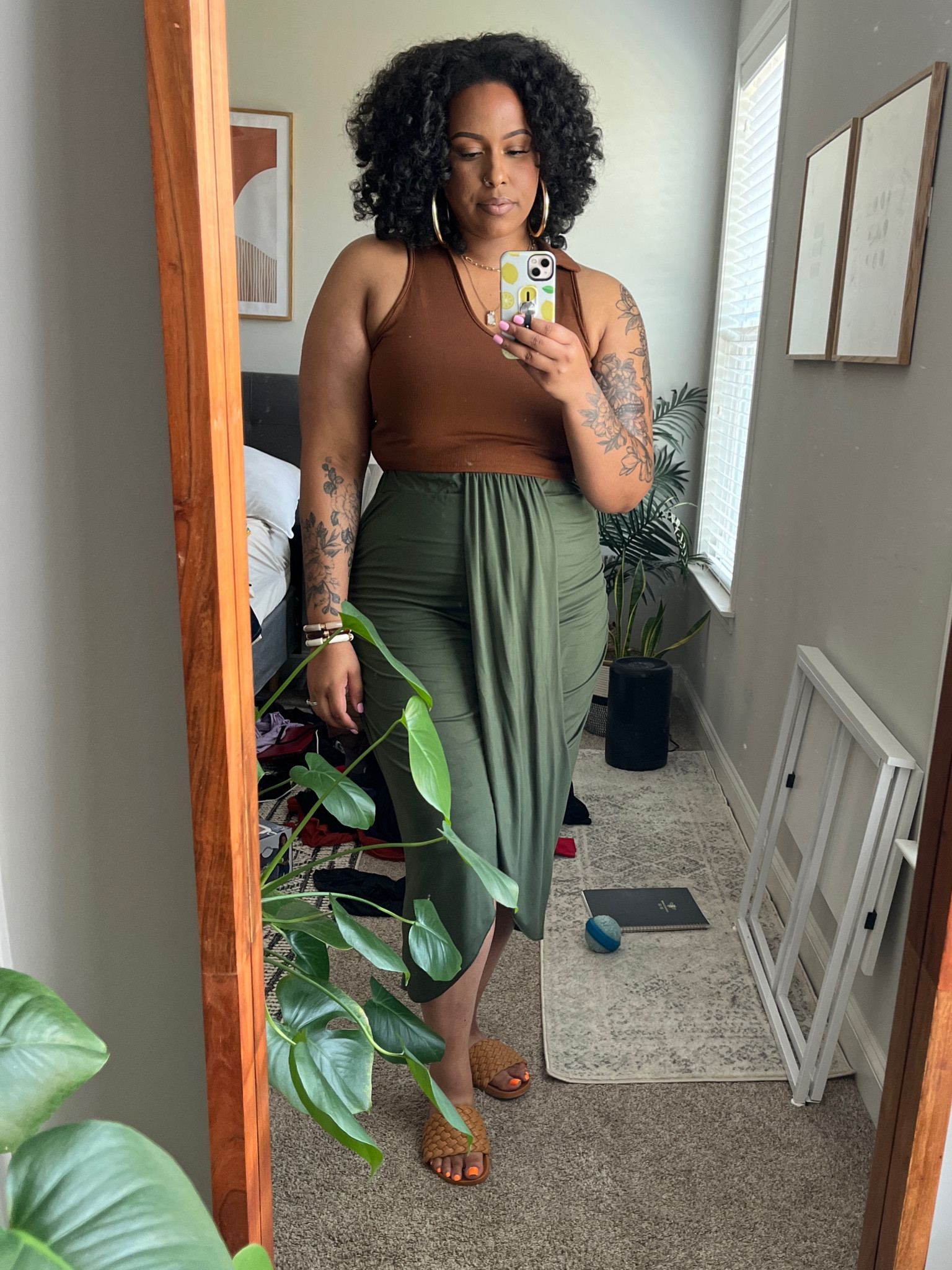 Shein Crop Sleeveless Shirt and Olive Green Shirt 

#LTKunder50 #LTKbeauty #LTKcurves