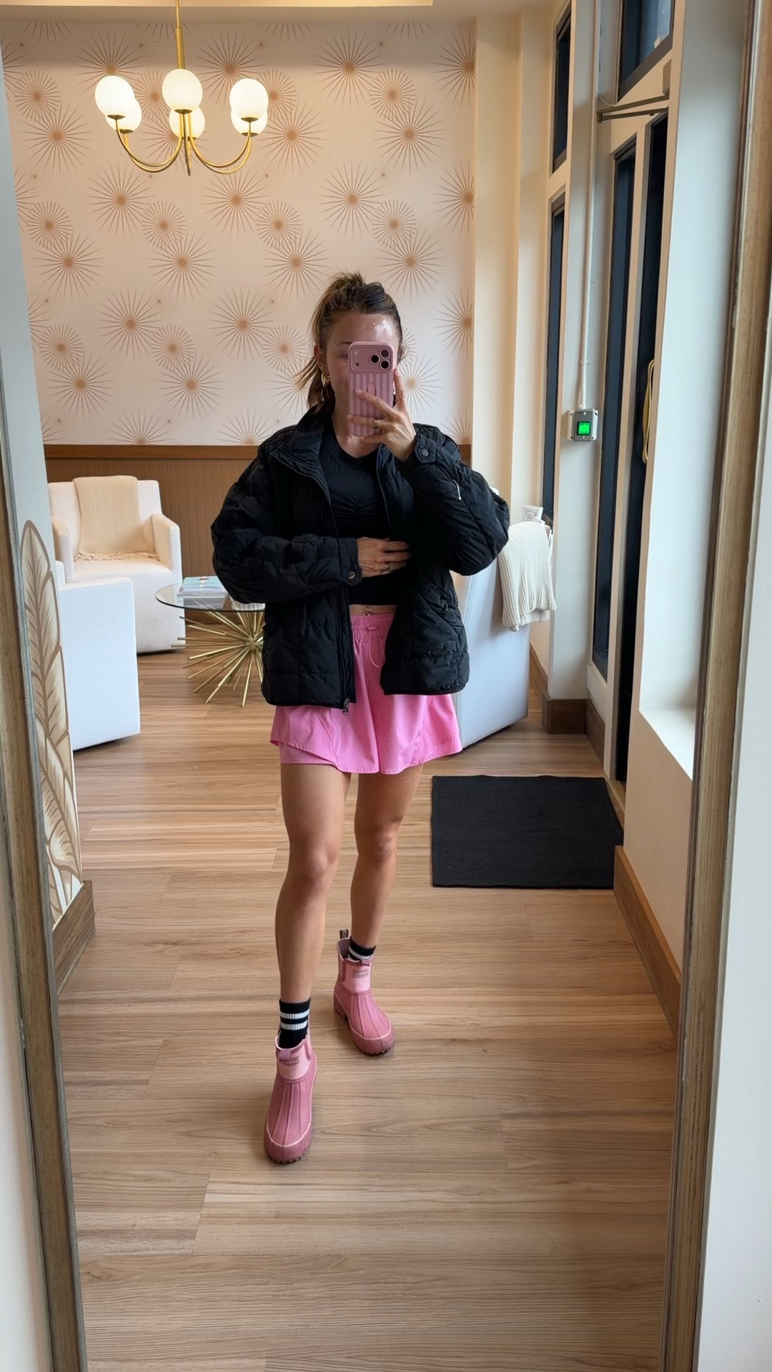 All Walmart and Amazon for my rainy day outfit! Wearing an xs in the top and shorts and small jacket 

#LTKdayinmylife #LTKSeasonal #LTKgrwm