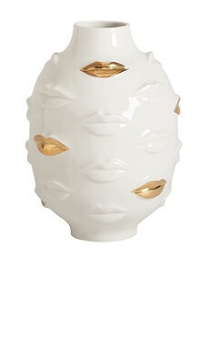 Jonathan Adler Gilded Gala Round Vase in White & Gold from Revolve.com | Revolve Clothing (Global)