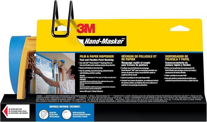 3M Hand-Masker M3000 Tool Painter's Tape and Masking Film Dispenser Kit, 3M Hand Masker Protects ... | Amazon (US)